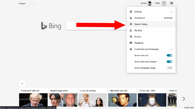 Cách xem và xóa lịch sử tìm kiếm trên Bing của bạn 
