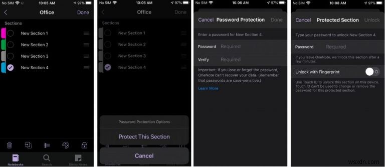 Cách bảo vệ mật khẩu các phần sổ tay trong OneNote trên Windows, iOS, Android và MacOS