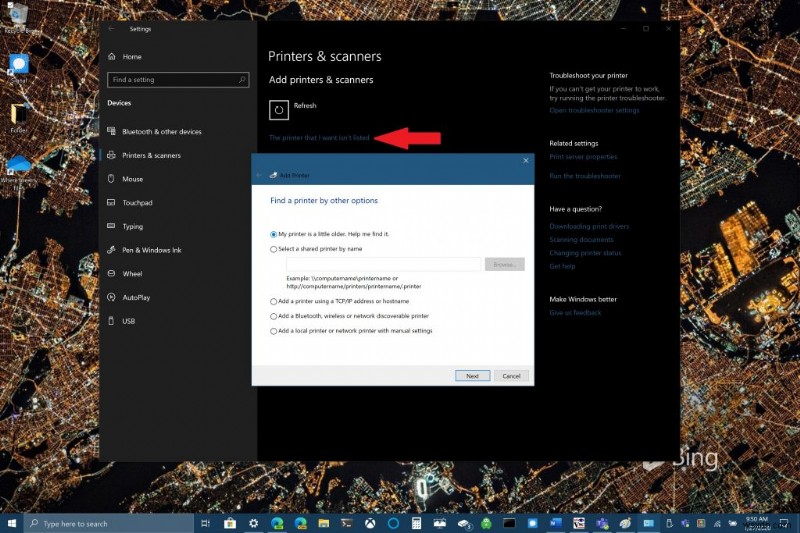 Cách cài đặt máy in trong Windows 10