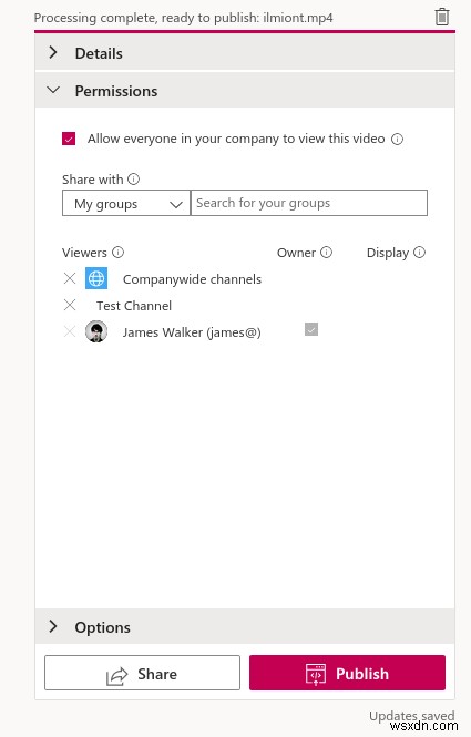 Cách sử dụng Microsoft Stream để chia sẻ nội dung video với nhân viên từ xa