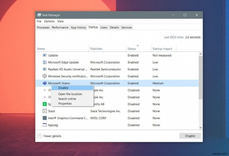 Cách ngăn Microsoft Teams tự động khởi động trên Windows 10