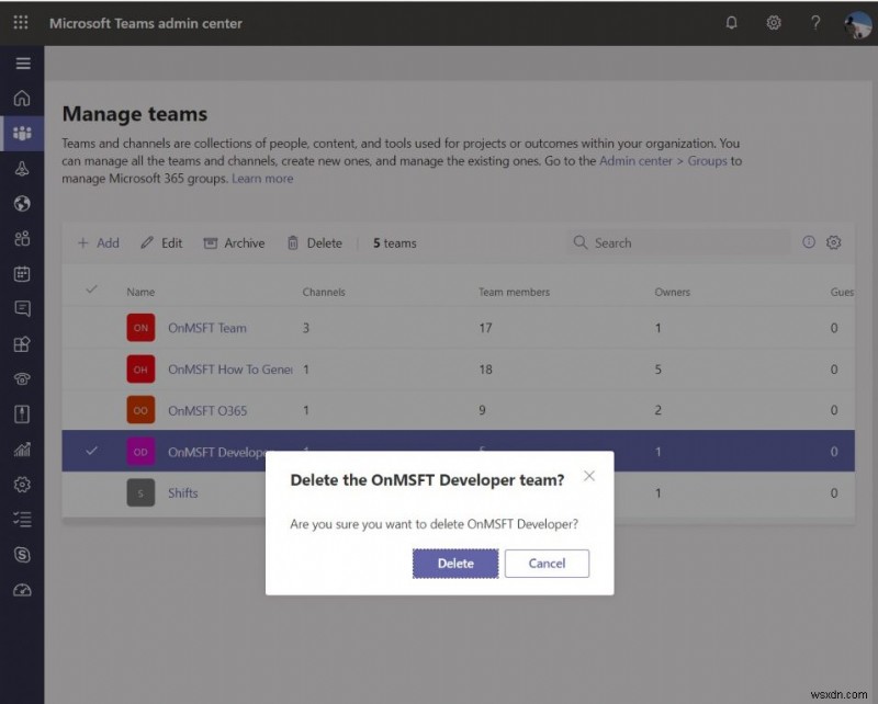 Cách xóa hoặc lưu trữ nhóm trong Microsoft Teams