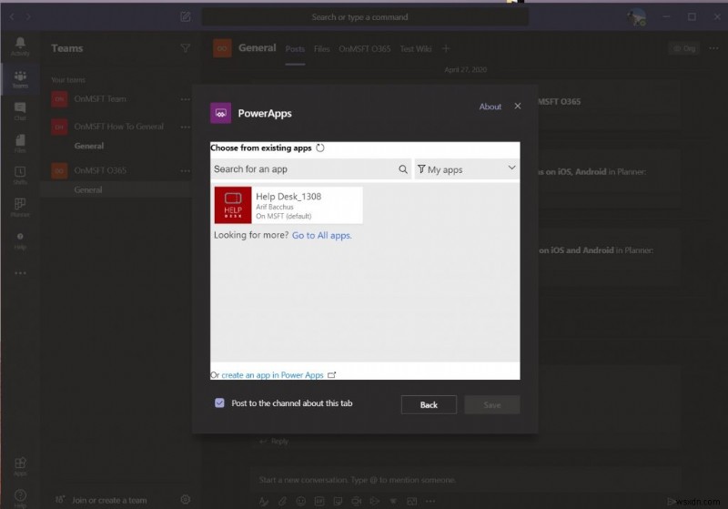 Cách thêm Power Apps vào Microsoft Teams để cải thiện khả năng quy trình làm việc cho doanh nghiệp nhỏ của bạn