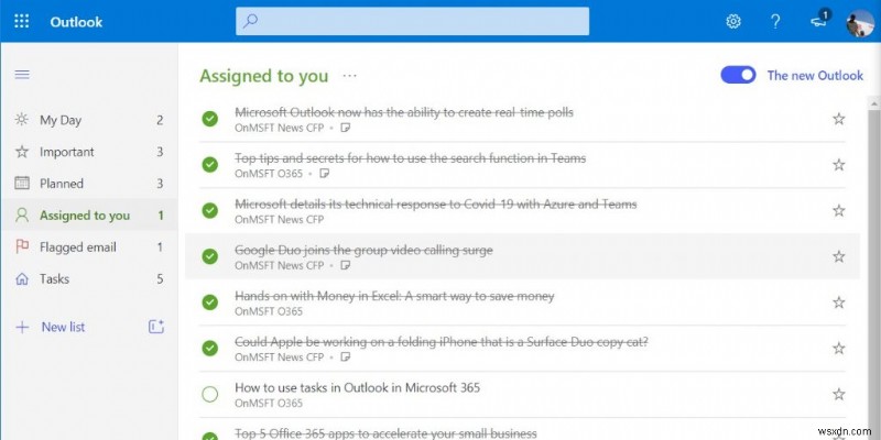 Cách sử dụng To Do trong Outlook với Microsoft 365 để có lợi thế về năng suất của bạn