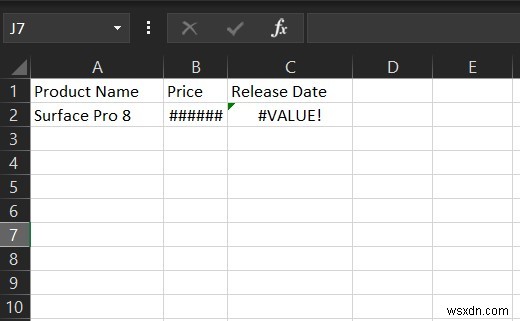 Các lỗi công thức Excel phổ biến và cách sửa chúng