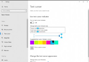 Cách tùy chỉnh con trỏ nhập văn bản trong Windows 10
