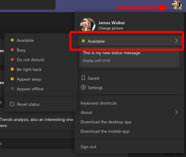 Cách cho phép bạn Sẵn sàng, Bận hoặc Ngoại tuyến trong Microsoft Teams