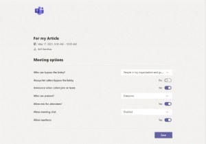 Cách thay đổi cài đặt người tham gia cuộc họp trong Microsoft Teams