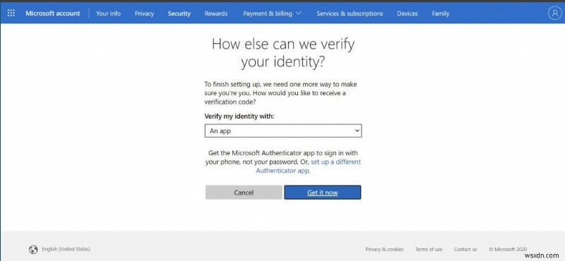 Cách bật xác minh hai bước và bảo vệ tài khoản Microsoft của bạn trên Windows 10