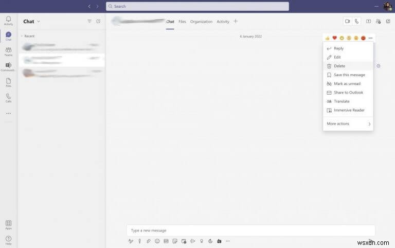 Cách xóa cuộc trò chuyện trong Microsoft Teams