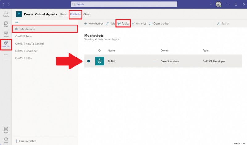 Cách tạo và chỉnh sửa chủ đề cho chatbot Power Virtual Agents của bạn trên Microsoft Teams