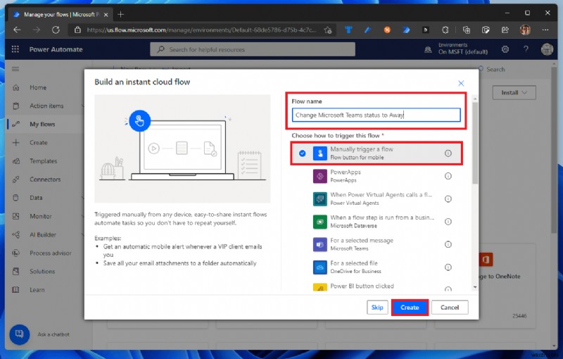 Cách cập nhật trạng thái Microsoft Teams của bạn bằng Power Automate