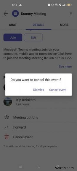 Cách tạo hoặc tham gia cuộc họp Nhóm trên thiết bị Android