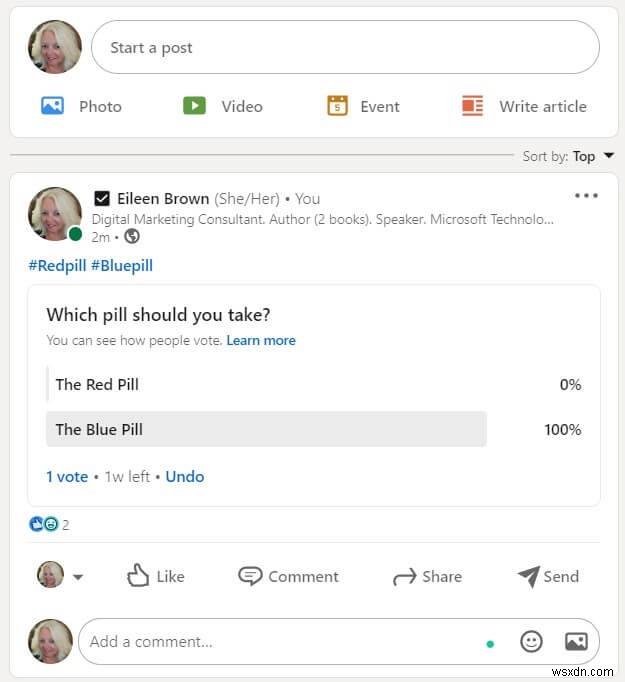 LinkedIn Polls - hỏi các mối quan hệ kinh doanh của bạn xem họ thực sự cảm thấy như thế nào