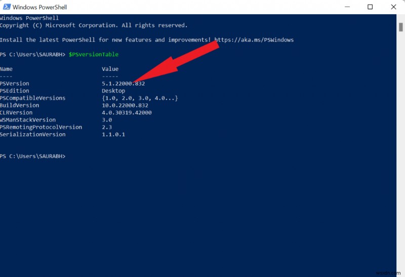 Cách cập nhật Powershell trên Windows 11