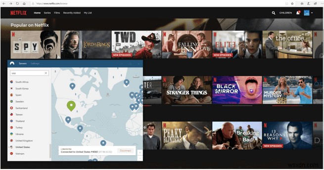 Cách xem Netflix với NordVPN Trong hoặc ngoài Hoa Kỳ
