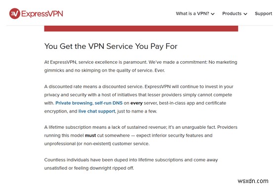 Tại sao bạn nên tránh nhận các gói đăng ký VPN trọn đời