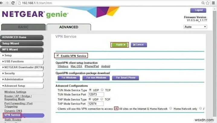 Cách thiết lập VPN trên bộ định tuyến Netgear trong Windows 10?