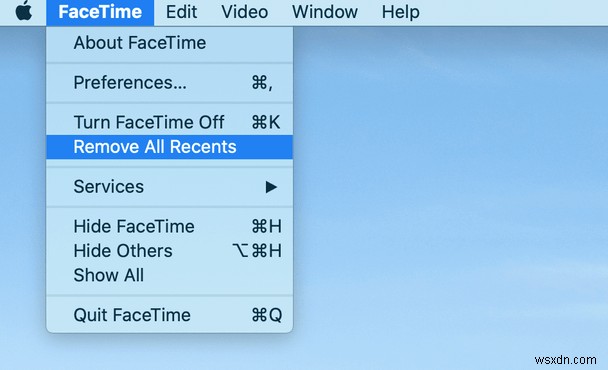 Cách xóa lịch sử FaceTime trên máy Mac