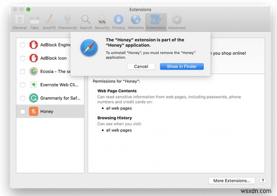 Cách gỡ cài đặt tiện ích mở rộng trình duyệt trên máy Mac của bạn