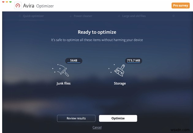 Avira Optimizer:Quản lý bộ nhớ Mac của bạn