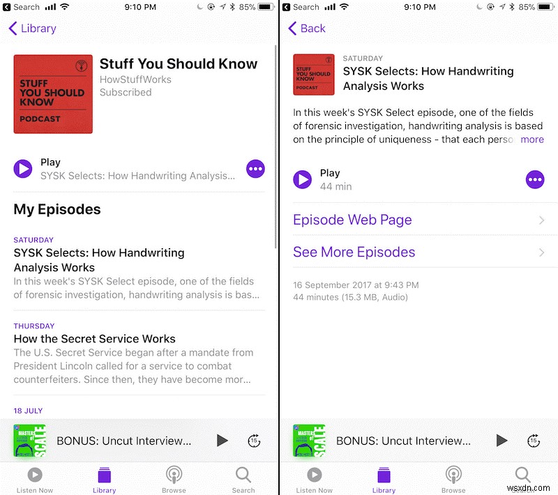 Cách sử dụng ứng dụng Podcast trên iOS 11