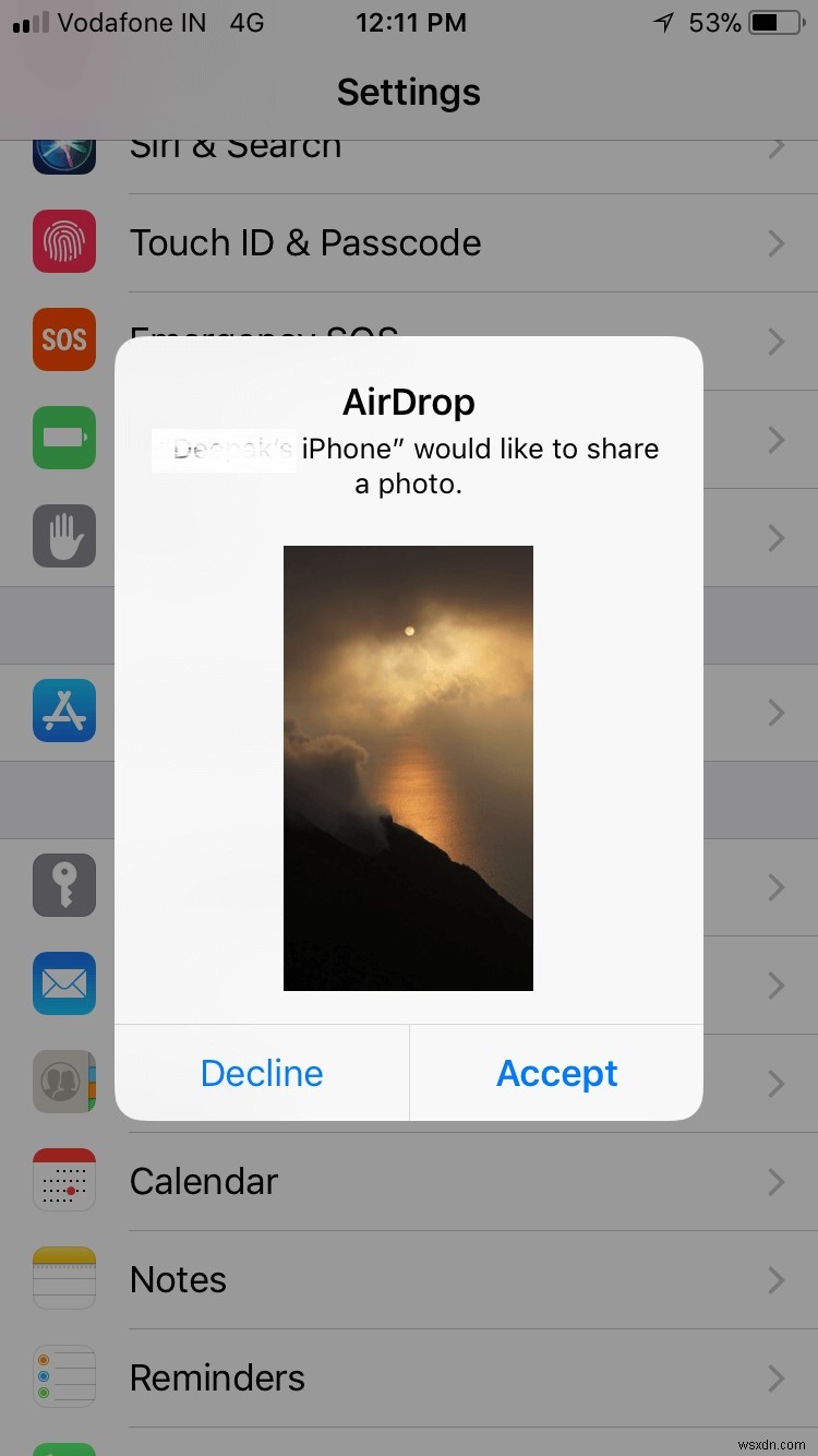 Cách sử dụng Airdrop trên iOS 11