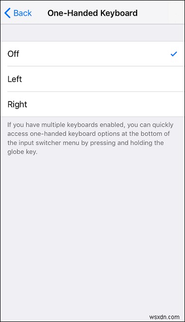Cách bật bàn phím một tay trên iOS 11