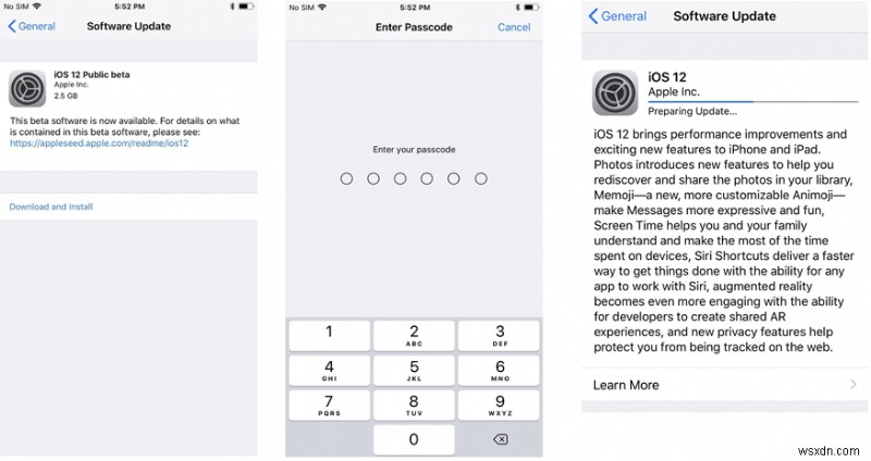 Cách cài đặt iOS 12