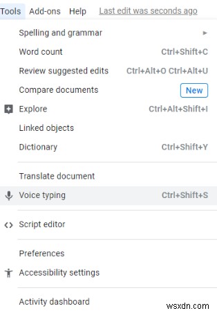 Cách sử dụng Google Documents để nhập liệu bằng giọng nói