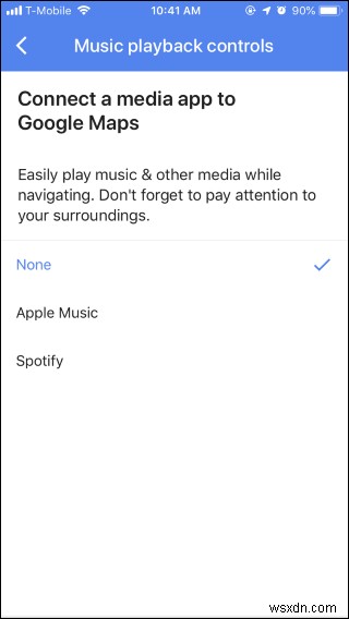 Cách sử dụng và quản lý Điều khiển âm nhạc trong ứng dụng của Google Maps