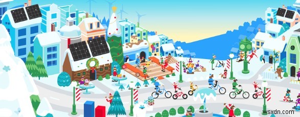 Christmas Vibes truy cập web với Google Theo chân ông già Noel