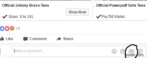 Bổ sung mới nhất của Facebook:Nút GIF cho nhận xét