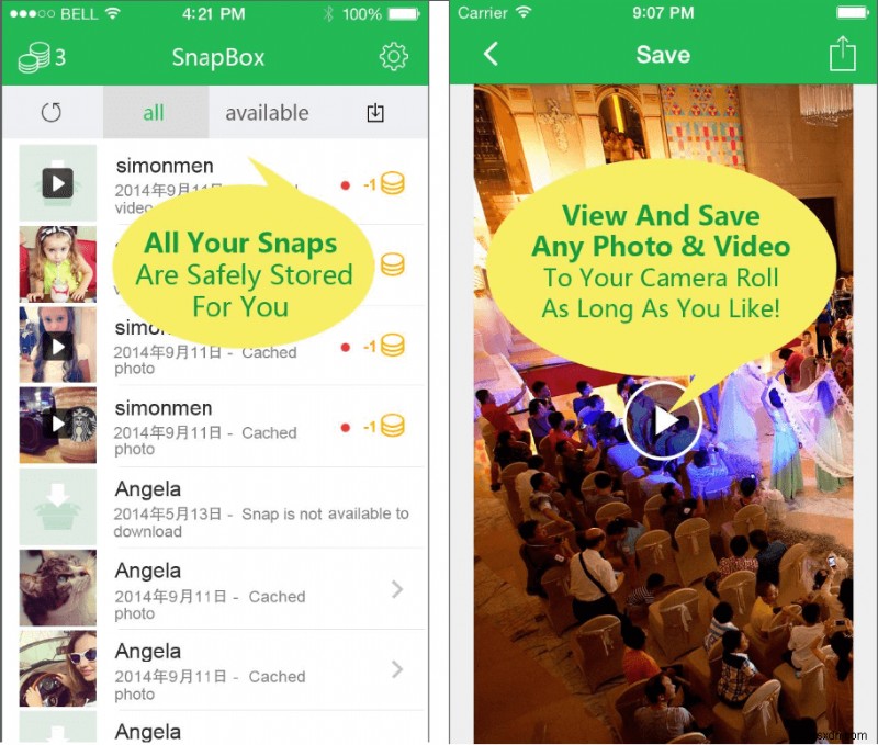 Cách lưu video Snapchat trên Android / iPhone của bạn