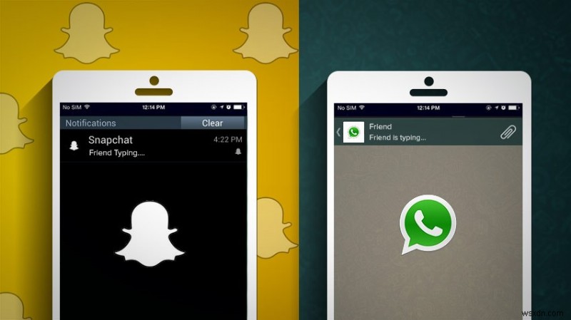 Cuộc đụng độ của các tiêu đề nhắn tin tức thì:WhatsApp v / s Snapchat