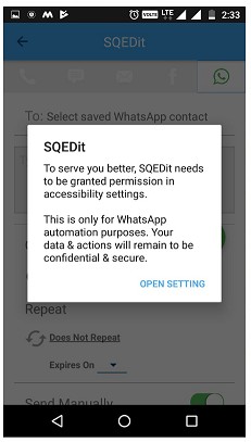 Cách lên lịch nhắn tin WhatsApp trên Android 