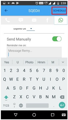 Cách lên lịch nhắn tin WhatsApp trên Android 