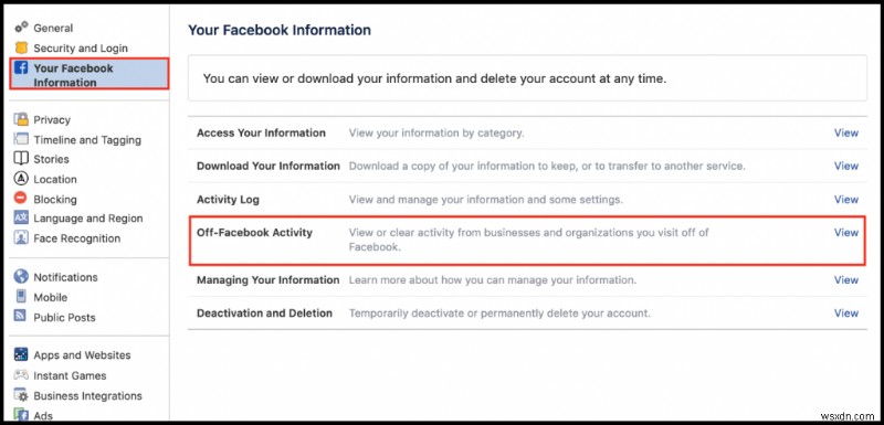 Cách sử dụng Tính năng  Hoạt động ngoài Facebook  mới của Facebook