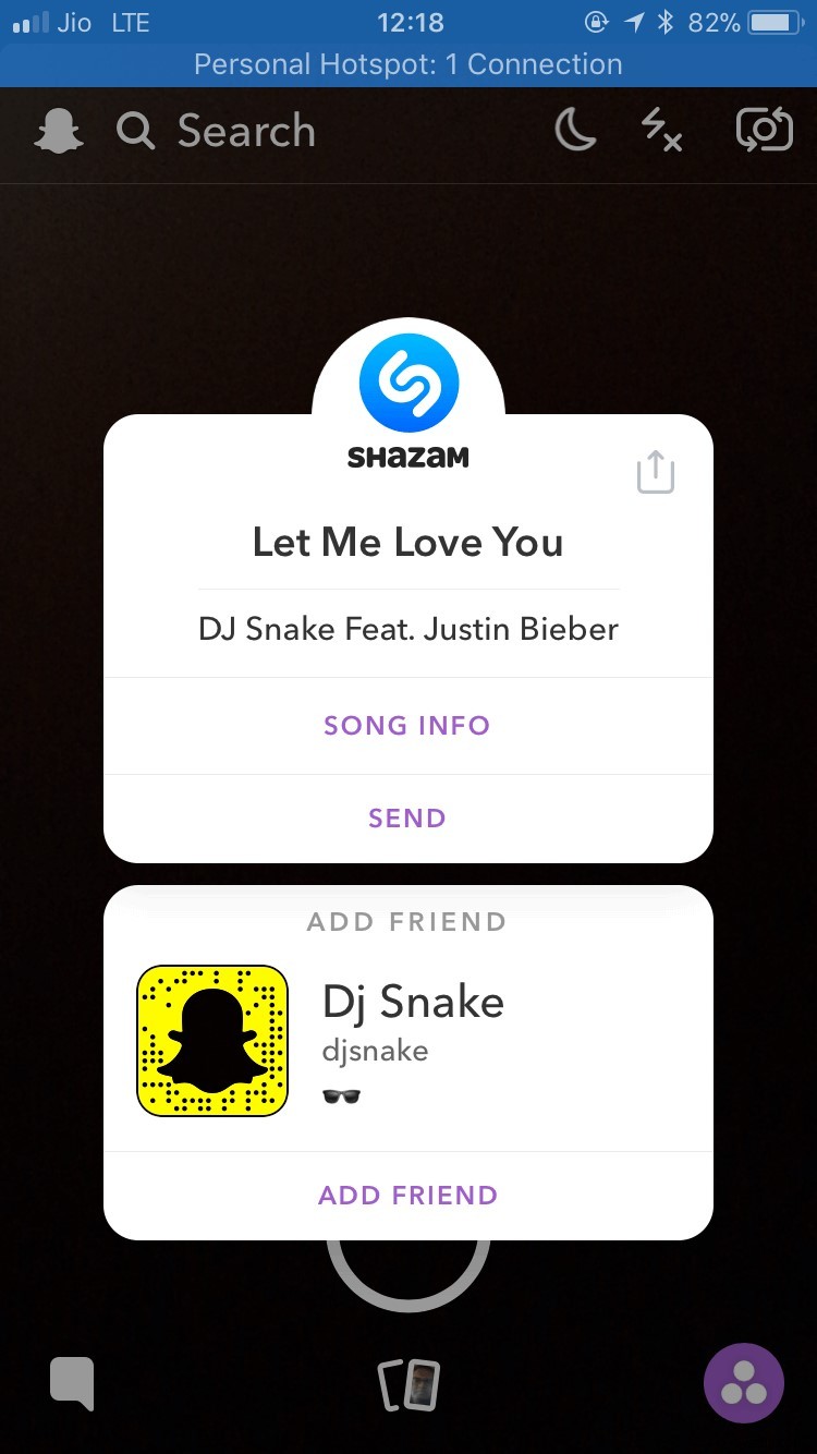 Cách sử dụng Shazam trên Snapchat