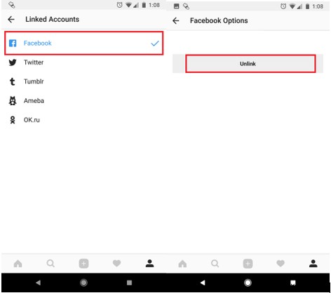 Cách hủy liên kết tài khoản Facebook và Instagram