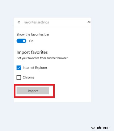 Cách nhập Dấu trang vào Microsoft Edge