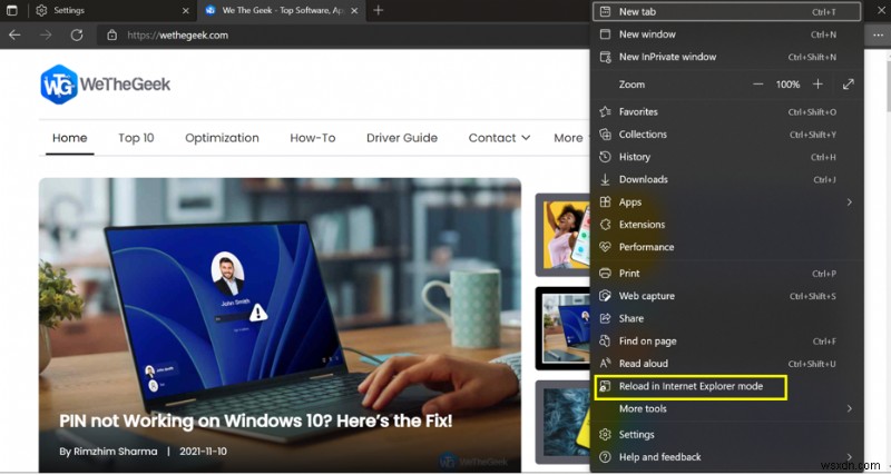 Cách sử dụng Internet Explorer trên Windows 11