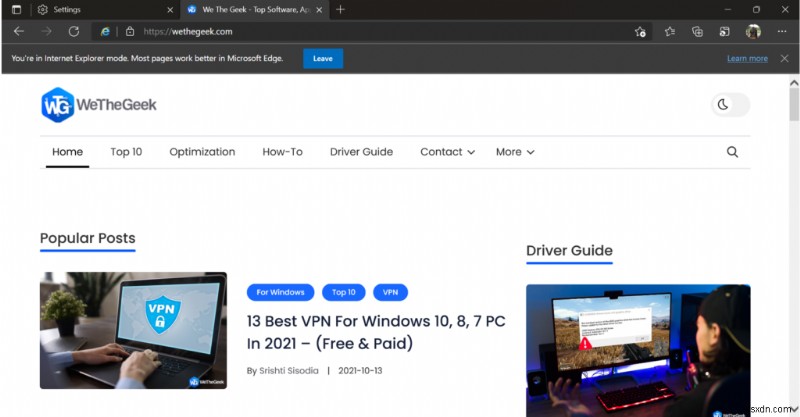 Cách sử dụng Internet Explorer trên Windows 11