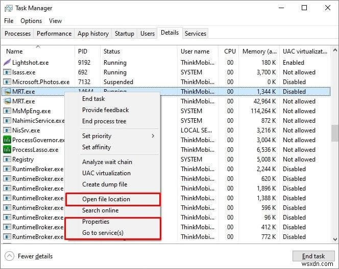 Cách khắc phục việc sử dụng CPU và RAM cao bởi MRT.exe