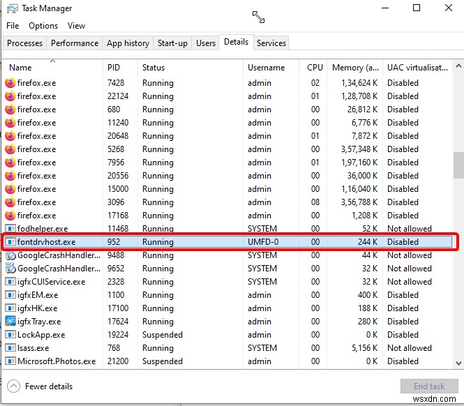 Fontdrvhost.exe là gì và tại sao nó lại chạy?