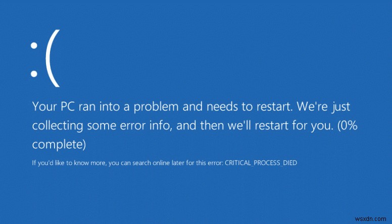 Quá trình quan trọng đã chết trên Windows 10 - Cách khắc phục lỗi BSOD này