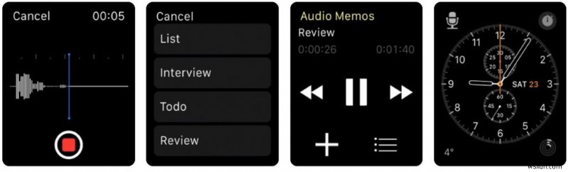 Ứng dụng ghi âm của Apple Watch sẽ gỡ bỏ ghi chú ngay lập tức