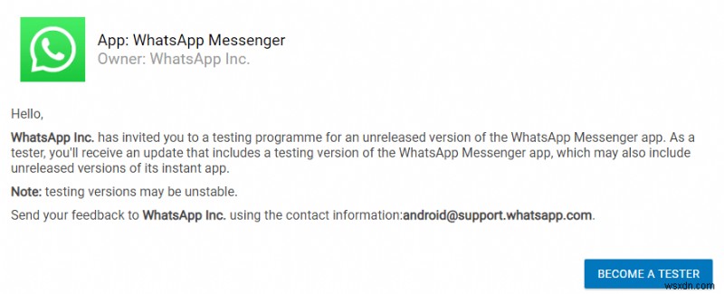 Cách trở thành người kiểm tra bản Beta của WhatsApp cho Android?