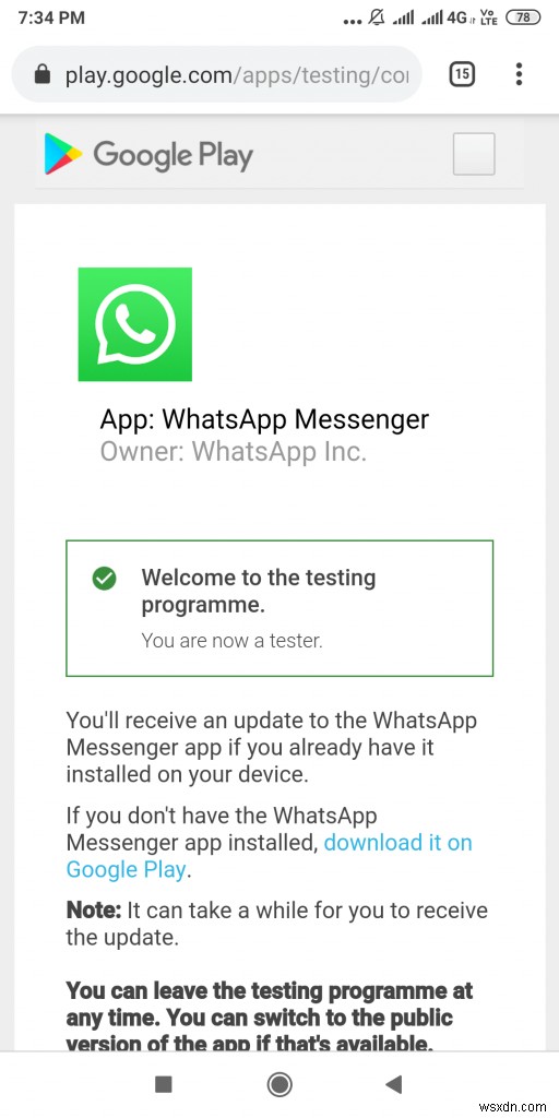 Cách trở thành người kiểm tra bản Beta của WhatsApp cho Android?