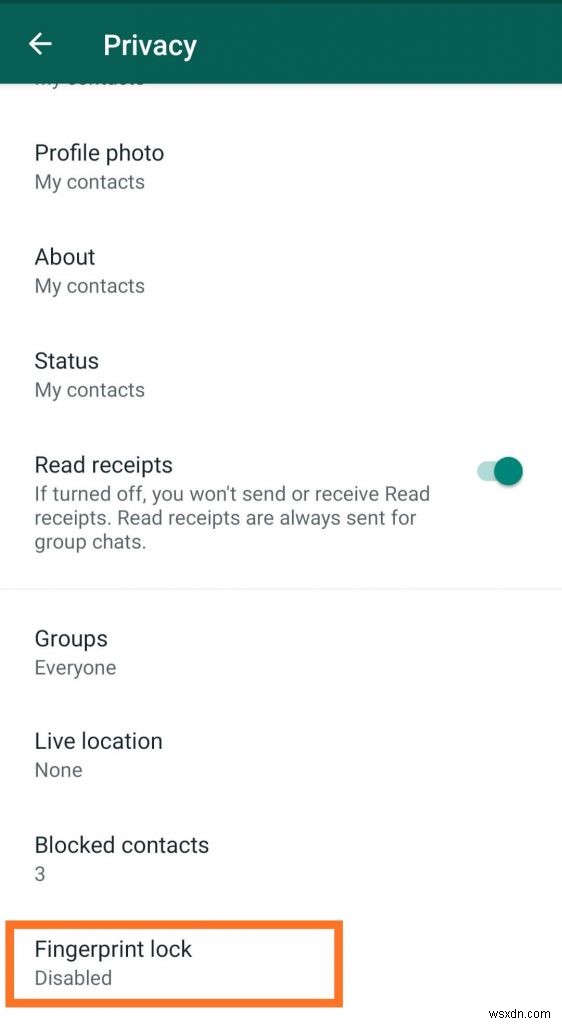 Cập nhật khóa vân tay WhatsApp trên Android